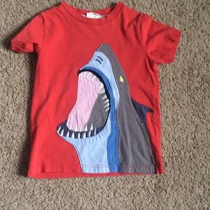 Mini Boden Shark Appliqué Shirt